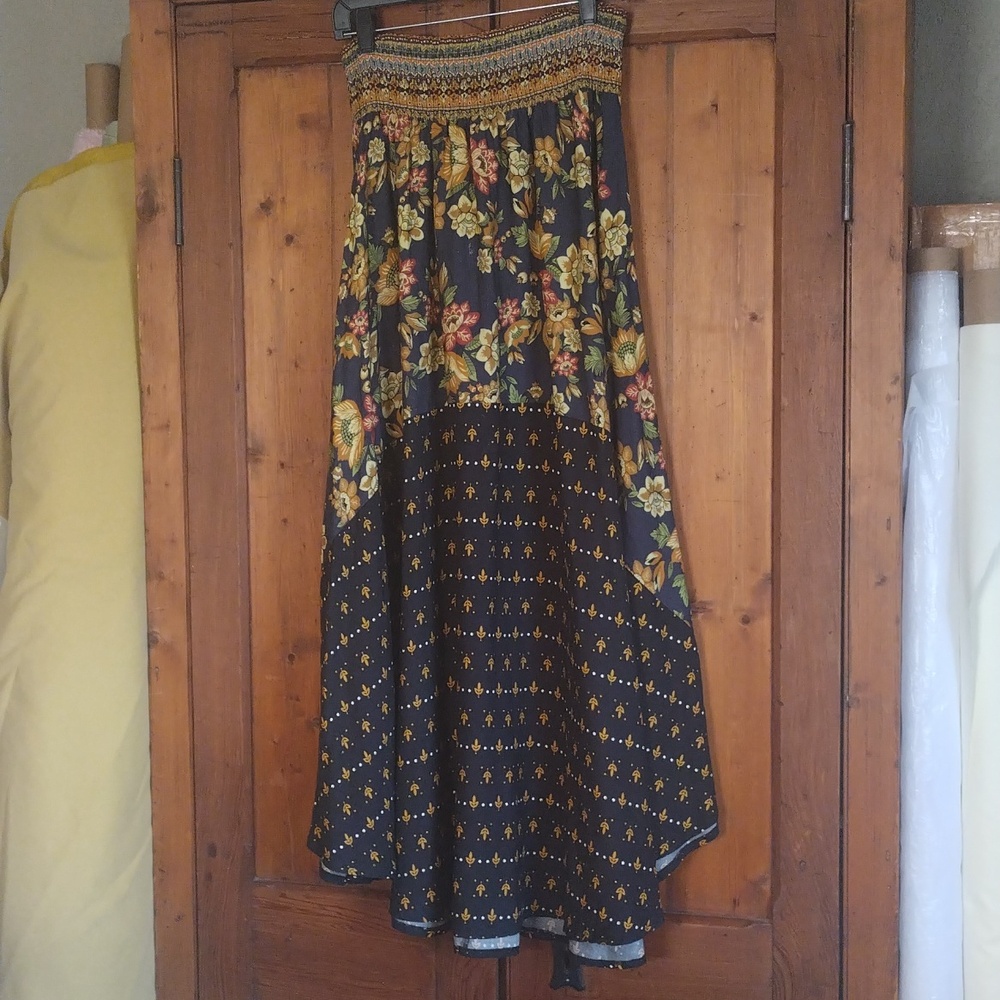 FARM RIO × ANTHRO L Yolanda Maxi Floral Mixed Print Skirt